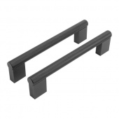Ручка-скоба мебельная StahlBuro AP2315-128 2шт., BL матовый черный. 