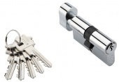 Цилиндровый механизм ADDEN BAU YL 5-60 KNOB Хром 60 мм ключ/вертушка