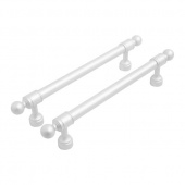 Ручка-скоба мебельная StahlBuro AP2306-128 2шт., W матовый белый хром. 