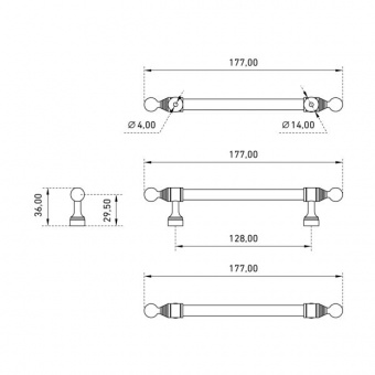 Ручка-скоба мебельная StahlBuro AP2306-128 2шт., BL матовый черный.  - 105af54d_9983_11ee_8247_00e0ed875fc0_94f07928_0917_11ef_825b_00e0ed875fc0