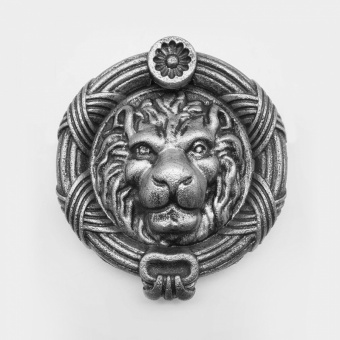 Стучалка Лев крашеная (серебро) 9 шт. - 13431_01