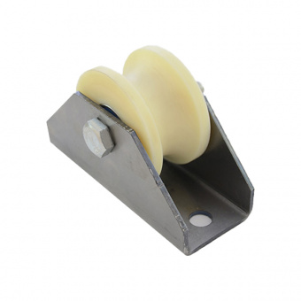 Ролик КАПРОЛОН d 70мм под ТРУБУ d.3/4" на ПЛАТФОРМЕ (К2709) - К2709-3