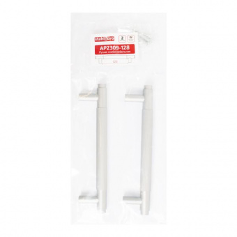  Ручка-скоба мебельная StahlBuro AP2309-128 2шт., W матовый белый хром. - 4039b323_9986_11ee_8247_00e0ed875fc0_44ac854d_f7df_11ee_8258_00e0ed875fc0