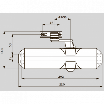 Доводчик дверной DORMA Dorma-TS-68 (корич.) EN2-4 - 9849_2