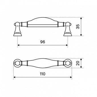 Ручка-скоба мебельная StahlBuro С2498-96 2шт., BL матовый черный. - 1b6058bb_bb49_11ee_824d_00e0ed875fc0_176b0863_0d1c_11ef_825c_00e0ed875fc0