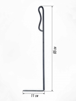 Кочерга каминная 65 см (черная) - 4468_2