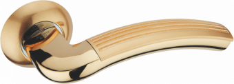 Дверная ручка ADDEN BAU TWIN A127-02 на круглой розетке Gold золото V2 - 78