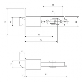 Защёлка Avers 8083-05-AB - 8083_2