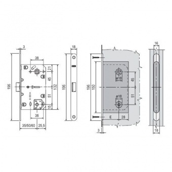 Замок (Защелка) AGB MEDIANA POLARIS WC (белый) B061025091 - 133072
