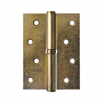 Петля Нора-М 750-4" левая (100*75*2,5) застар. бронза без колп. - 5411