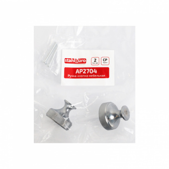 Ручка-кнопка мебельная StahlBuro AP2704 2шт., CP хром. - 7c6ed914_981f_11ee_8247_00e0ed875fc0_500da75d_f7dc_11ee_8258_00e0ed875fc0