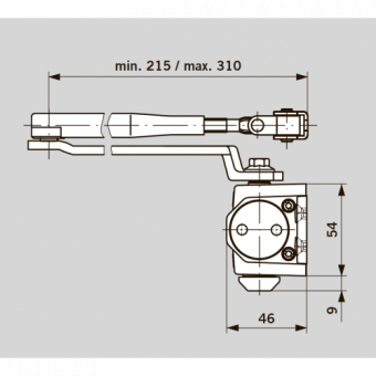 Доводчик дверной DORMA Dorma-TS-Compakt (белый) EN2-3-4 - 2393_3