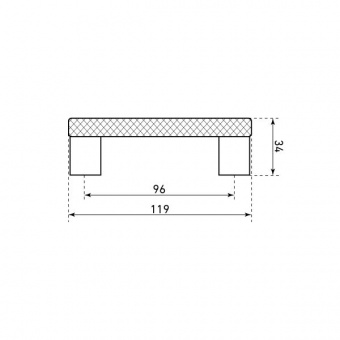 Ручка-скоба мебельная StahlBuro AP2315-96 2шт., W матовый белый хром.   - 94b6787b_9820_11ee_8247_00e0ed875fc0_9b42b8ba_f7df_11ee_8258_00e0ed875fc0