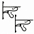 Кронштейн кованый 200*200 (черный) компл. 2 шт (уп. 12 шт)