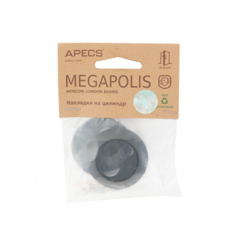 Накладки цилиндровые APECS Megapolis DP-C-0802-BLM - 14009_1