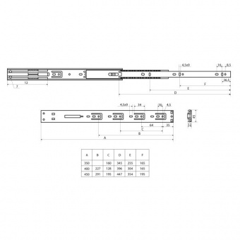 StahlBuro направляющие шариковые с доводчиком (2 шт.) 45-450 /18"/ хром  - fce4f44b_6ce2_11ee_823f_00e0ed875fc0_e9672743_093e_11ef_825b_00e0ed875fc0
