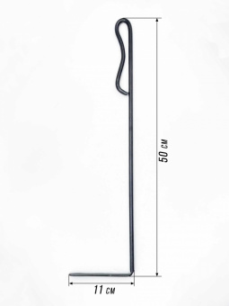 Кочерга каминная МИНИ 50 см (черная) уп. 25 шт - 14248_2