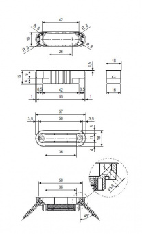 AGB MEDIANA POLARIS Замок WC, ст. бронза + ответная часть минимал B061025012640 - yn441w8t2umr25o99ju1q9z7kdxd0pby
