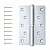 Петля врезная Apecs 120*80-B-Steel-CRS-L