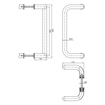 Ручки-скобы AVERS HC-0905-25/300-INOX - 14768_2