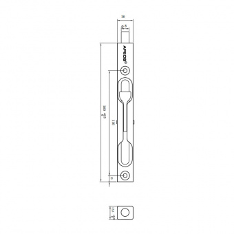Шпингалет торцевой Apecs FB-01-160-BLM (RP) - 15271_2