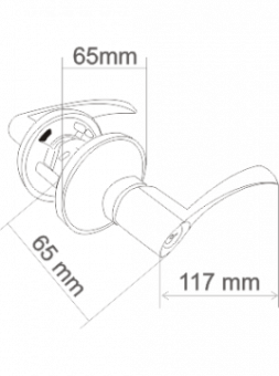 Ручка-кноб FERRE 8023 ЕТ SN (ключ-поворотник) - 11466_2
