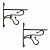 Кронштейн кованый 200*200 (серебро) компл. 2 шт (уп. 12 шт)